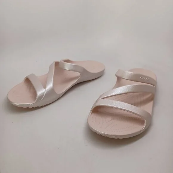 Crocs Sandals Kadee II Pink Pearl Slip On Casual Iconic Comfort Shoes Womens 9 - Picture 7 of 14